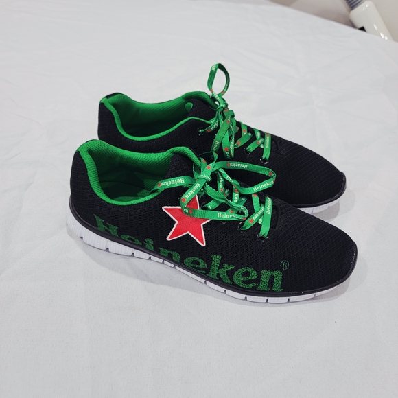 Heineken Other - Official Heineken Promotional Mesh Sneakers Black Green Men’s US 9 EU 42